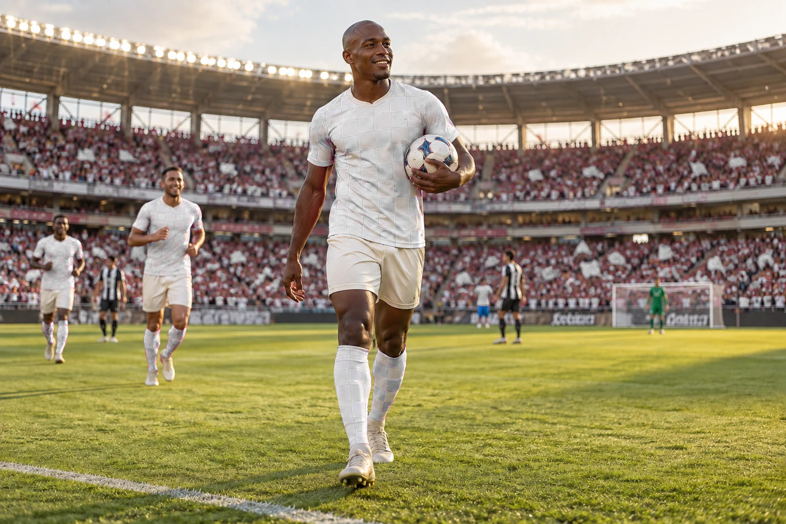 O artilheiro leva a bola para casa