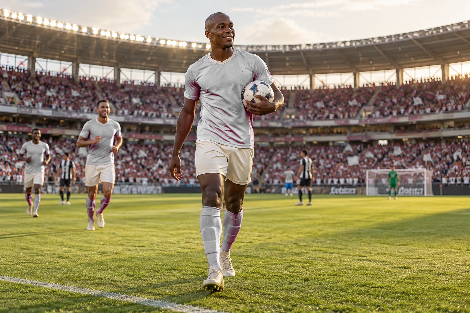 O artilheiro leva a bola para casa